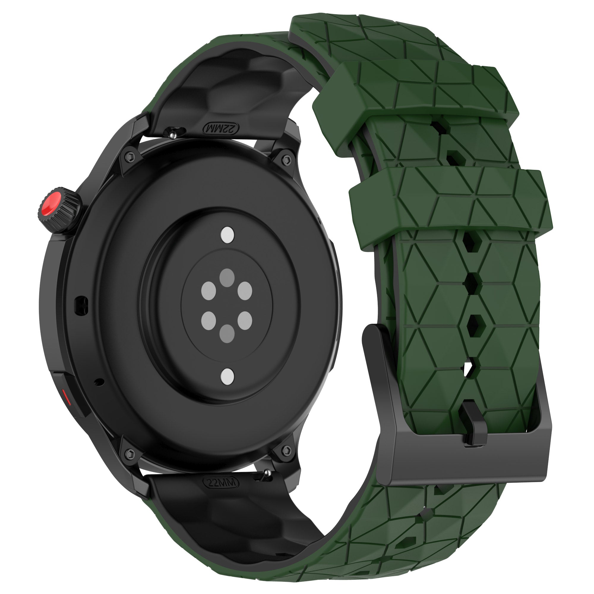 Silicone Watch Bands for Garmin Move Trend 20mm Dual Color Football Pattern Sports Strap