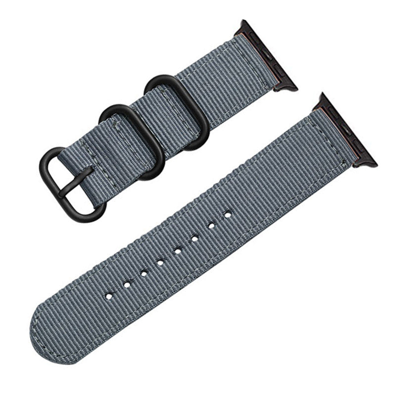 Nylon Watch Band for Apple Watch Ultra 49mm Series 8 7 45mm Series 6 5 4 SE (2022) SE 44mm Series 3 2 1 42mm Three Loops Sport Breathable Strap