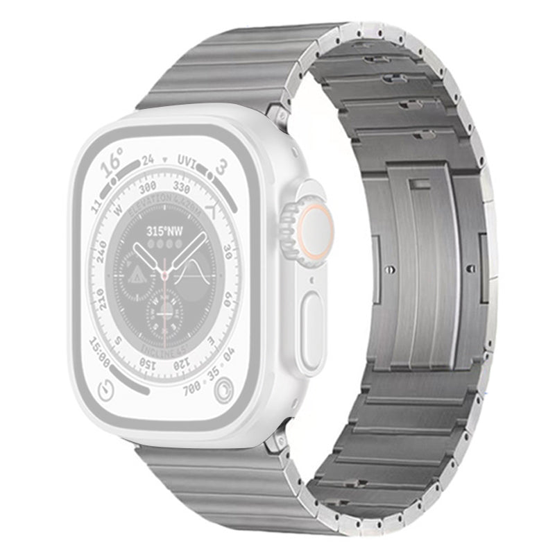 Watch Band for Apple Watch Ultra 49mm Series 8 7 45mm Series 6 5 4 SE (2022) SE 44mm Series 3 2 1 42mm Titanium Steel Quick Release Strap