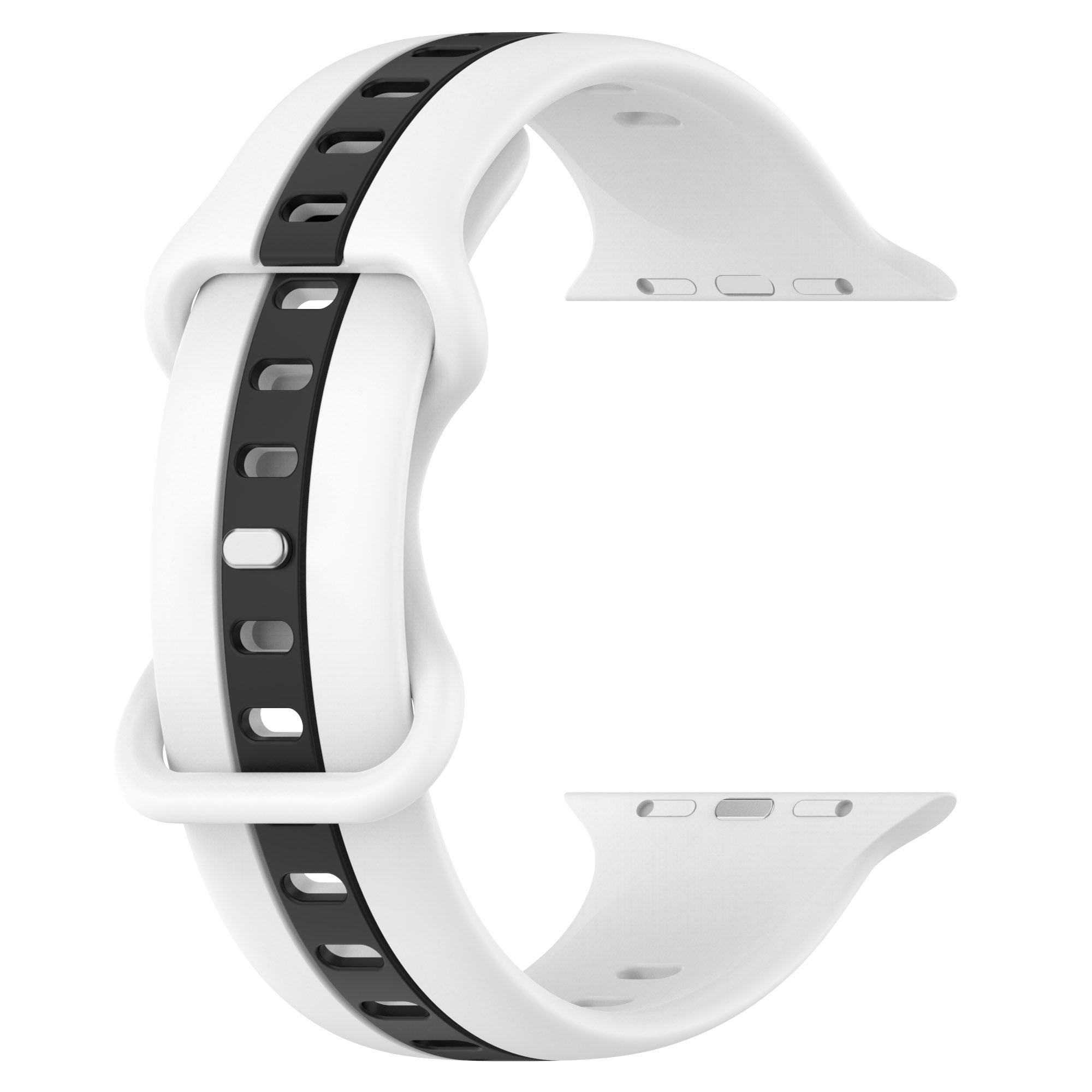 For Apple Watch Series 9 8 7 41mm 6 5 4 SE SE(2022) SE (2023) 40mm 3 2 1 38mm Watch Strap Dual Color Silicone Watch Band