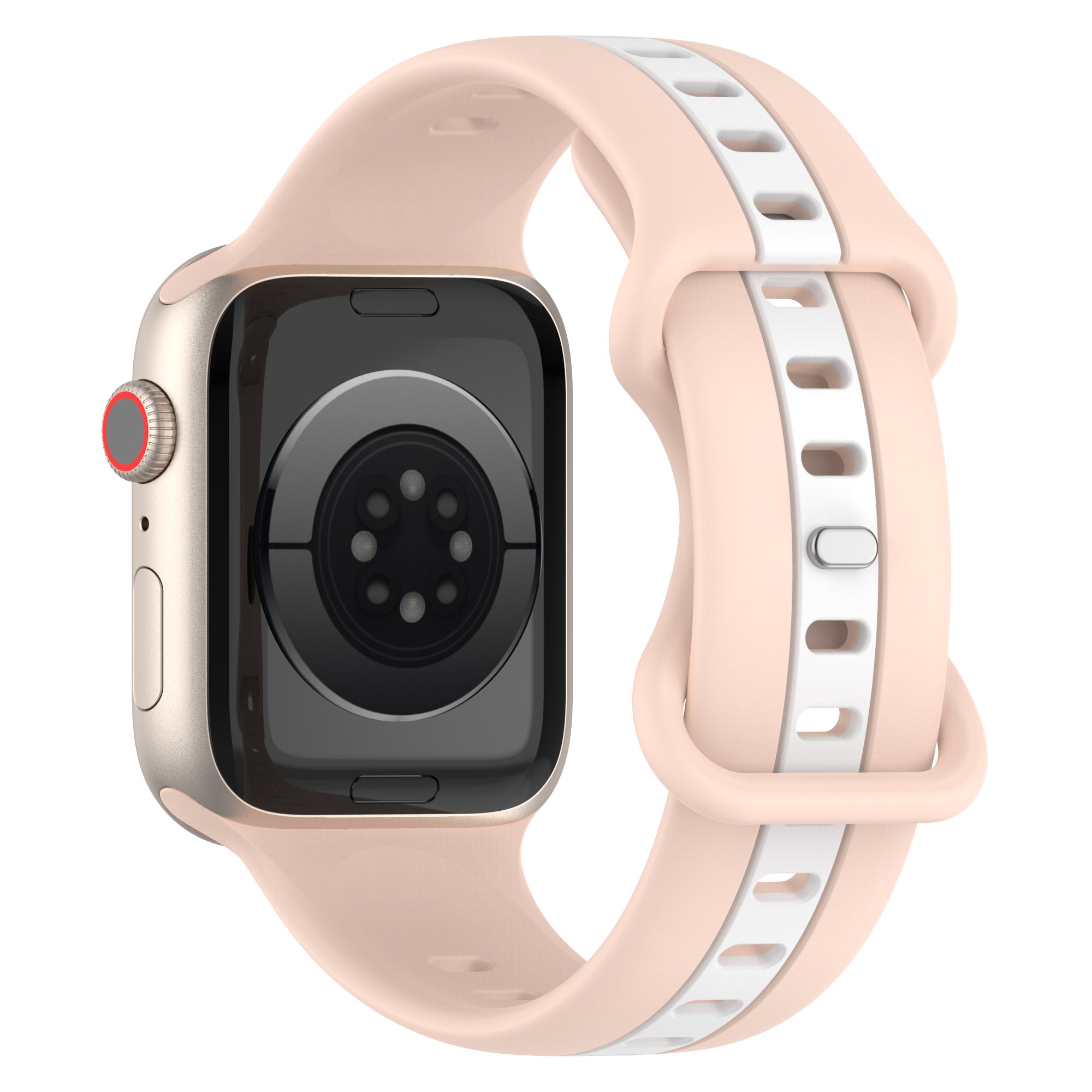 For Apple Watch Series 9 8 7 41mm 6 5 4 SE SE(2022) SE (2023) 40mm 3 2 1 38mm Watch Strap Dual Color Silicone Watch Band
