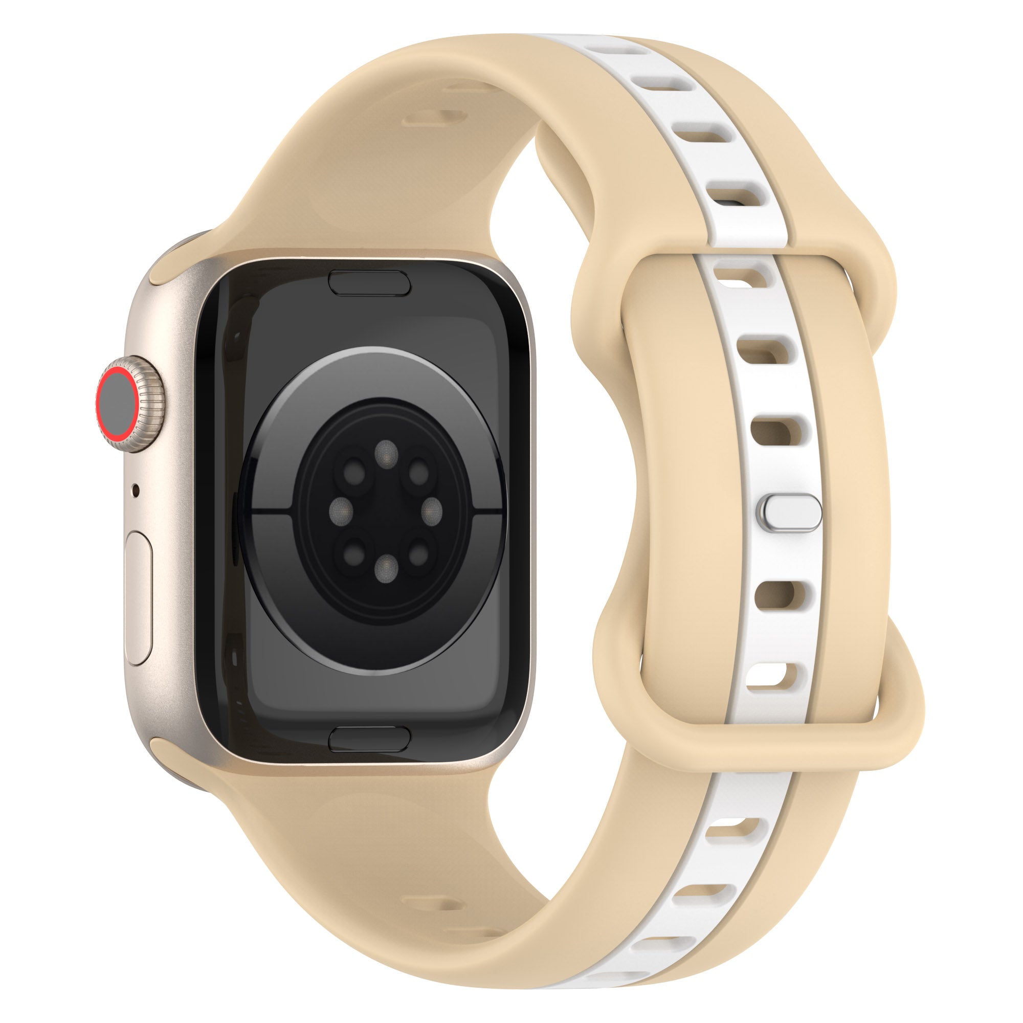 For Apple Watch Series 9 8 7 41mm 6 5 4 SE SE(2022) SE (2023) 40mm 3 2 1 38mm Watch Strap Dual Color Silicone Watch Band