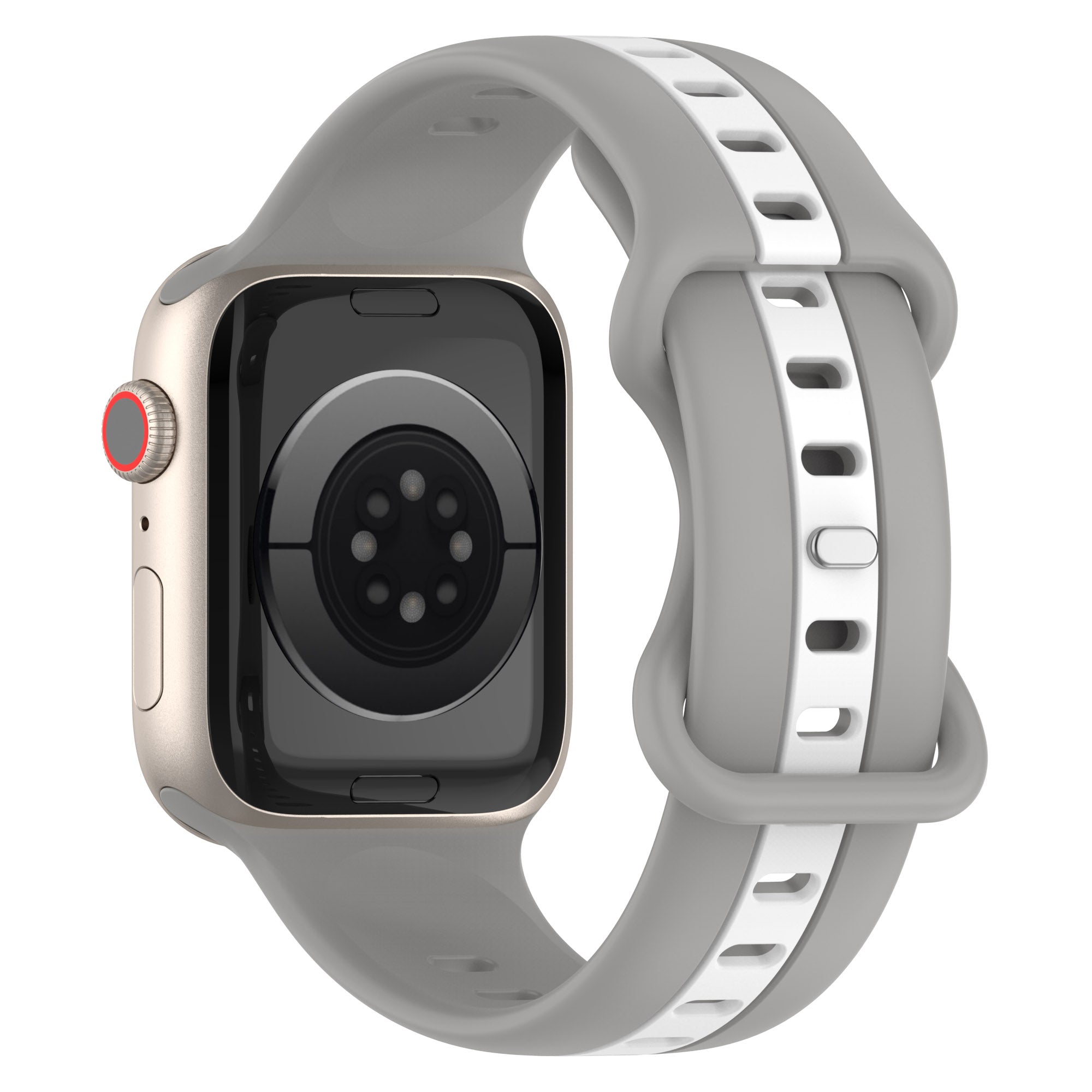 For Apple Watch Series 9 8 7 41mm 6 5 4 SE SE(2022) SE (2023) 40mm 3 2 1 38mm Watch Strap Dual Color Silicone Watch Band