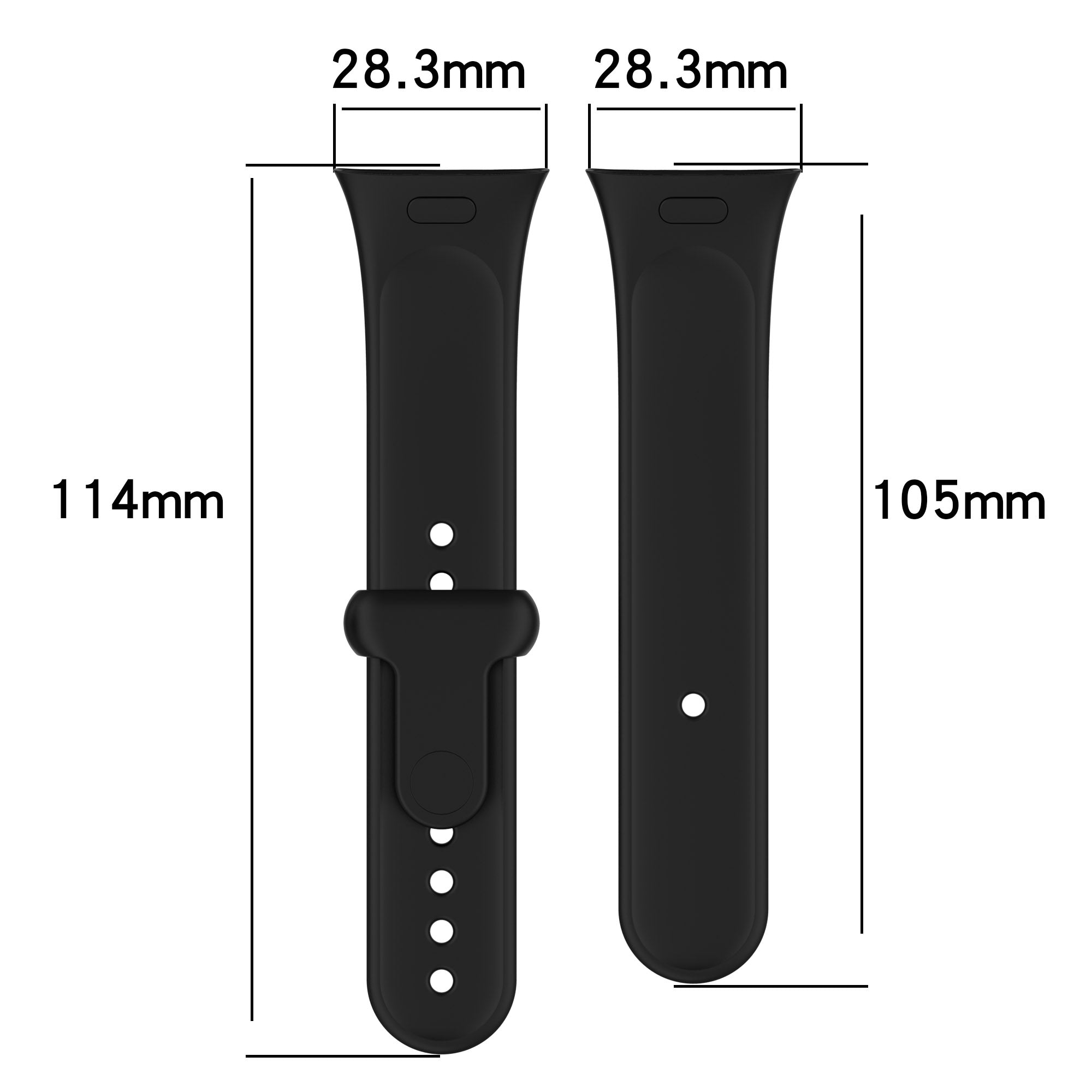 Watch Band for Xiaomi Redmi Watch 3 Soft Silicone Strap with Button Buckle
