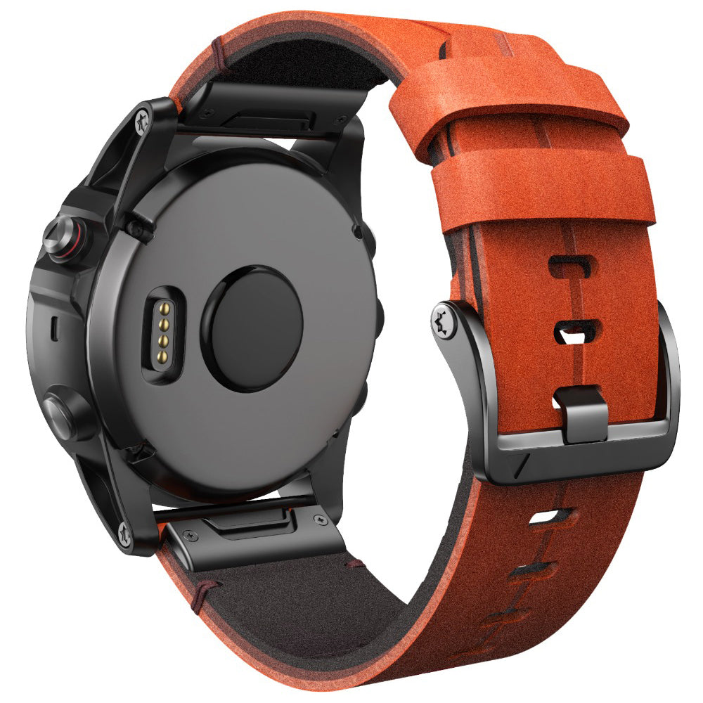 For Garmin Fenix 7X Genuine Leather Watch Band Replacement Wrist Strap