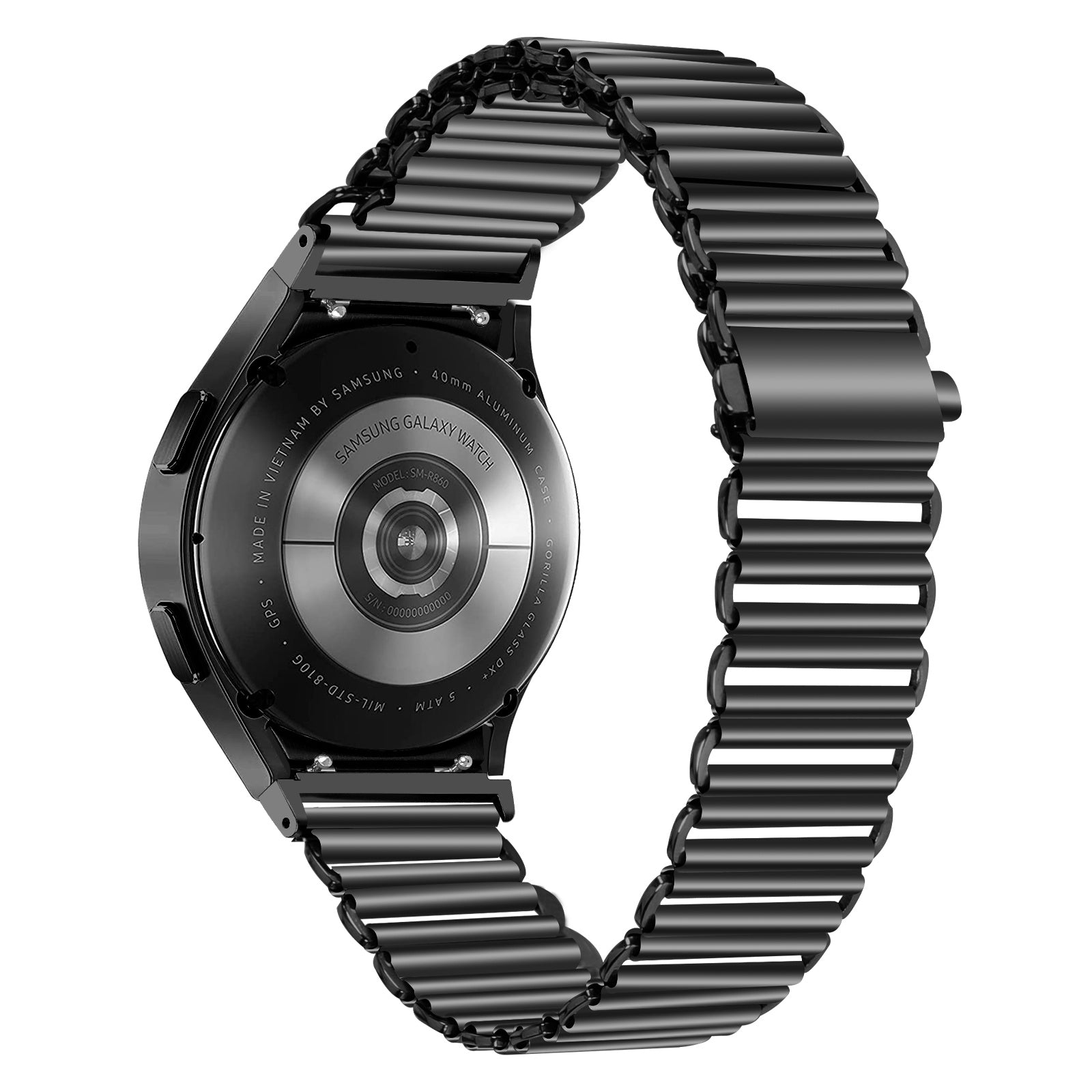 For Samsung Galaxy Watch4 Active 40mm 44mm Watch4 Classic 42mm 46mm Stainless Steel Watch Band Adjustable Wrist Strap with Connector