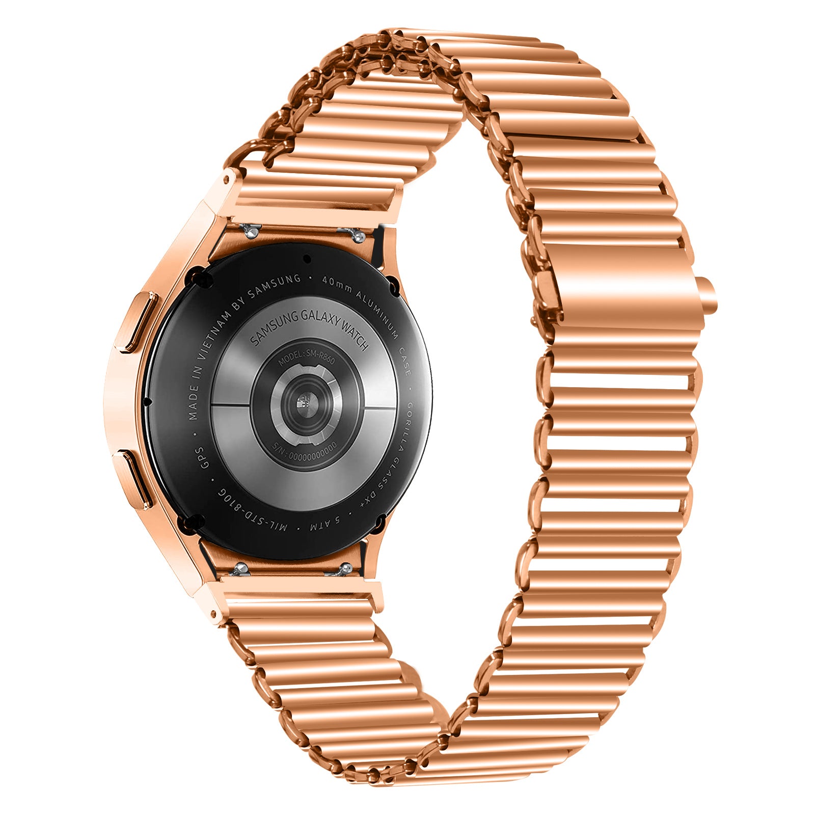For Samsung Galaxy Watch4 Active 40mm 44mm Watch4 Classic 42mm 46mm Stainless Steel Watch Band Adjustable Wrist Strap with Connector