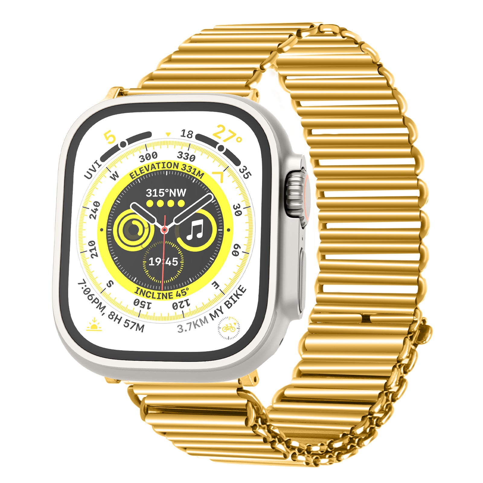 For Apple Watch Series 9 8 7 41mm 6 5 4 SE (2023) SE (2022) SE 40mm 3 2 1 38mm Adjustable Watch Band Hollow Wrist Strap