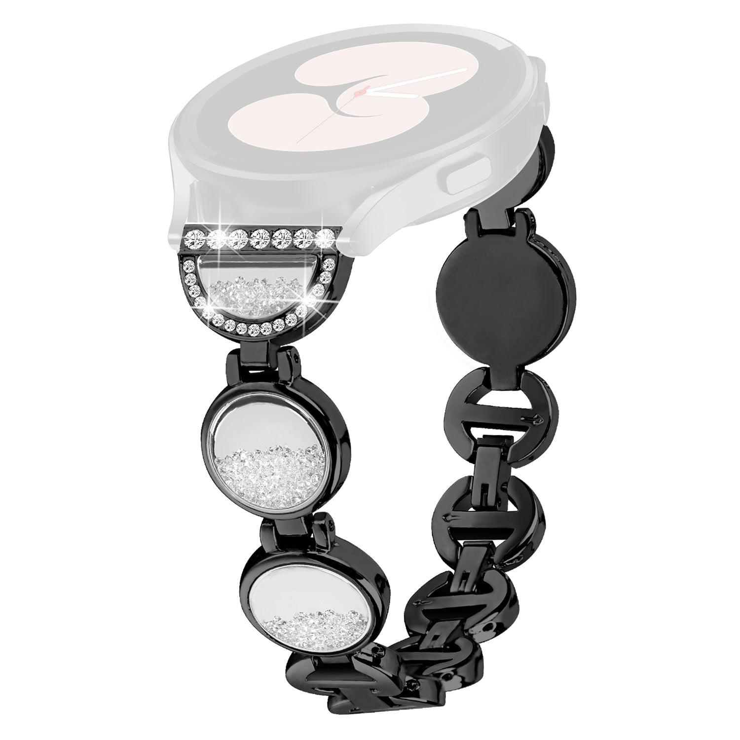 For Samsung Galaxy Watch4 Active 40mm 44mm Watch4 Classic 42mm 46mm Watchband 20mm Quicksand Rhinestone Wrist Strap