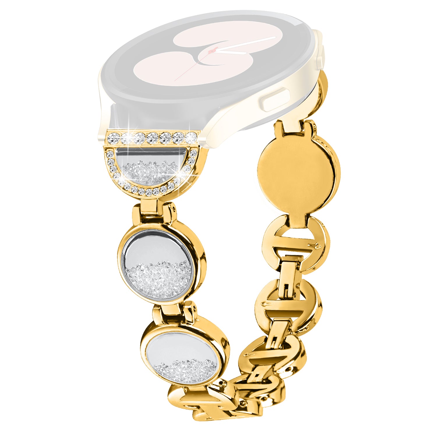 For Samsung Galaxy Watch4 Active 40mm 44mm Watch4 Classic 42mm 46mm Watchband 20mm Quicksand Rhinestone Wrist Strap