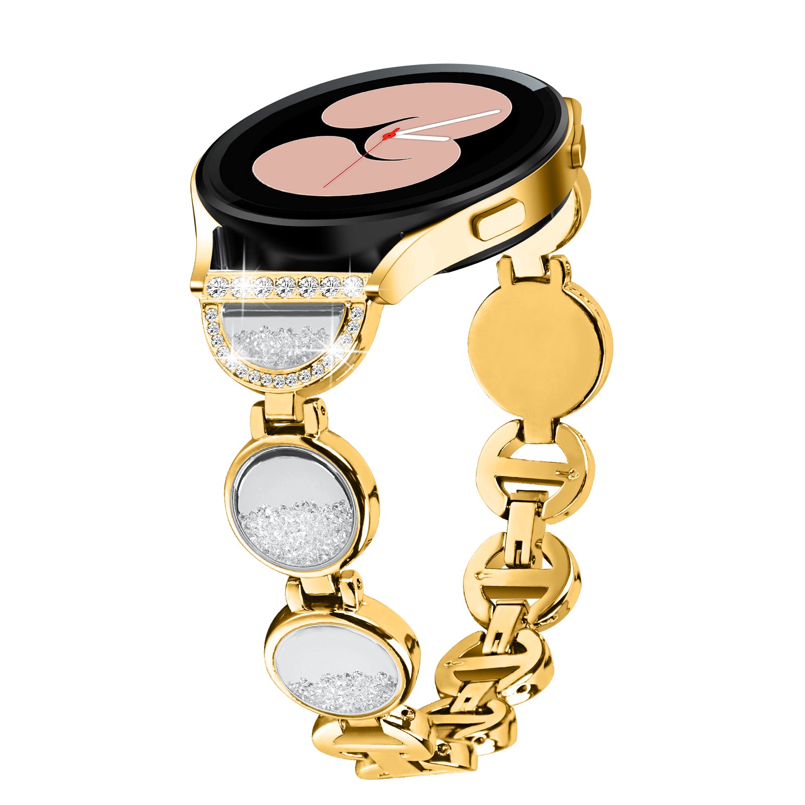 For Samsung Galaxy Watch4 Active 40mm 44mm Watch4 Classic 42mm 46mm Watchband 20mm Quicksand Rhinestone Wrist Strap