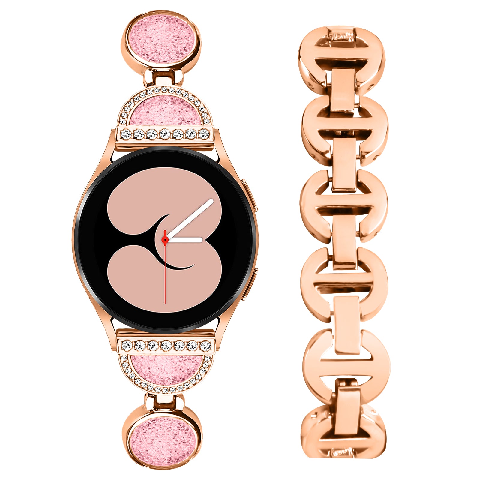 For Samsung Galaxy Watch4 Active 40mm 44mm Watch4 Classic 42mm 46mm Watchband 20mm Quicksand Rhinestone Wrist Strap
