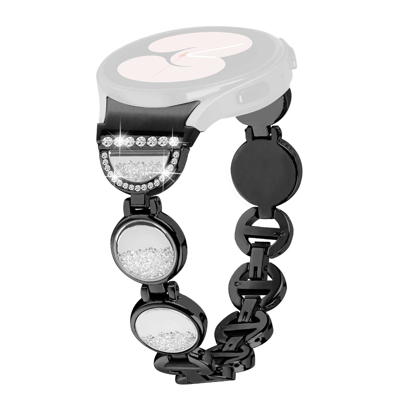 For Samsung Galaxy Watch4 Active 40mm 44mm Watch4 Classic 42mm 46mm Strap Quicksand Rhinestone Watch Band