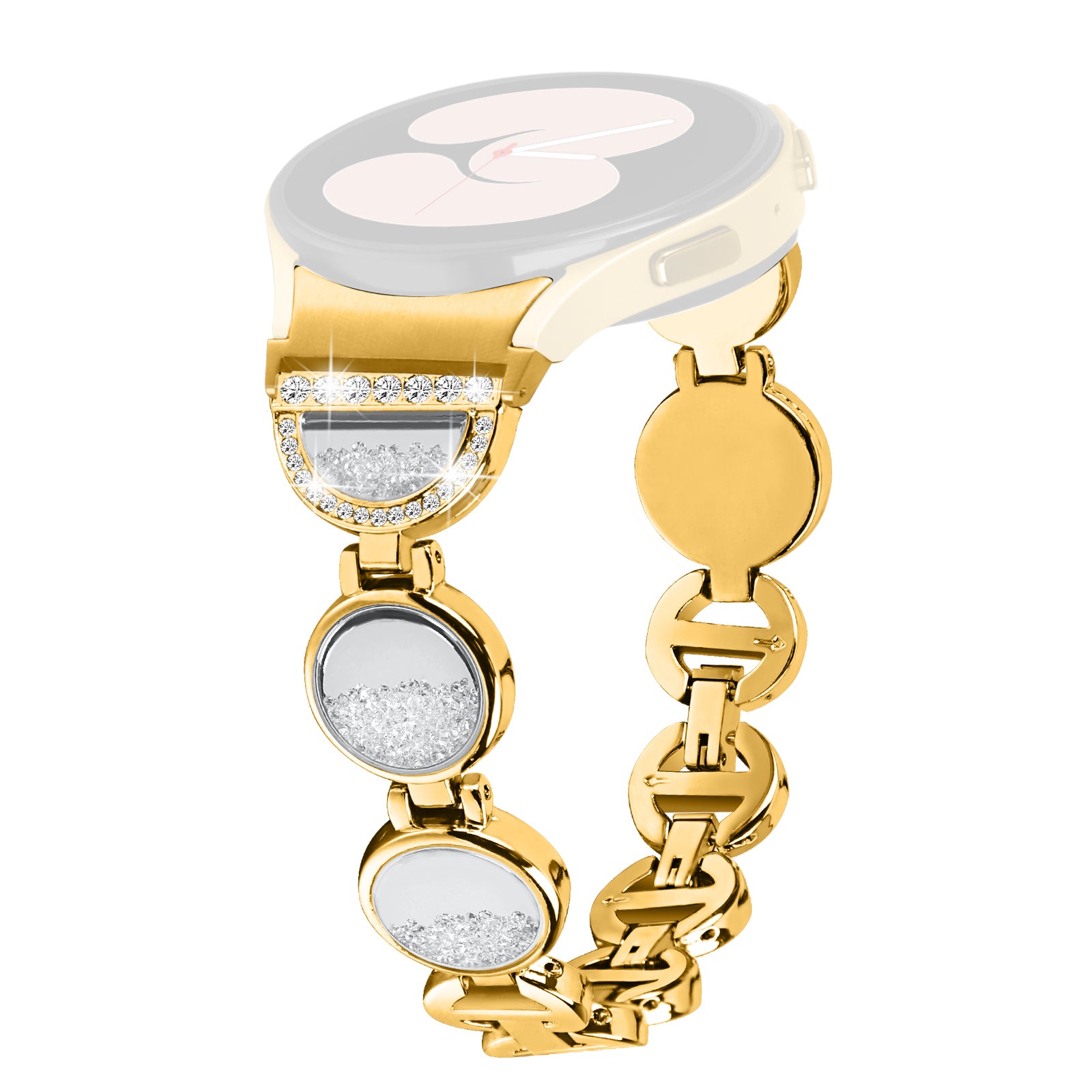 For Samsung Galaxy Watch4 Active 40mm 44mm Watch4 Classic 42mm 46mm Strap Quicksand Rhinestone Watch Band
