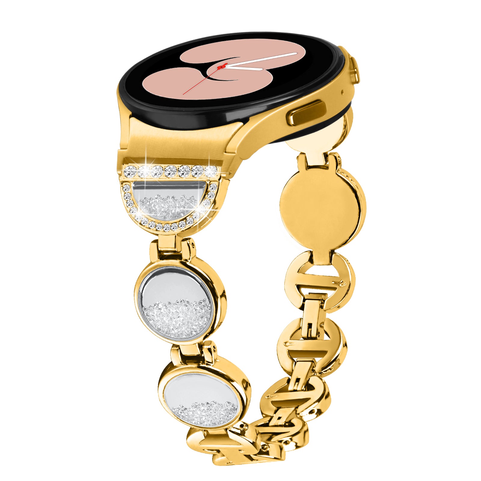 For Samsung Galaxy Watch4 Active 40mm 44mm Watch4 Classic 42mm 46mm Strap Quicksand Rhinestone Watch Band