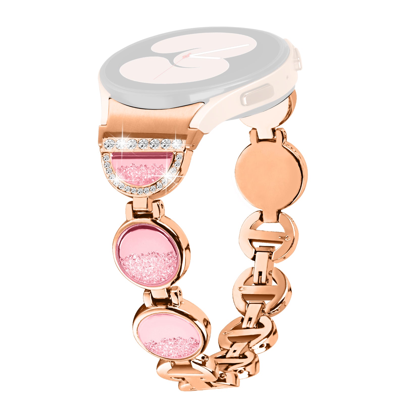 For Samsung Galaxy Watch4 Active 40mm 44mm Watch4 Classic 42mm 46mm Strap Quicksand Rhinestone Watch Band