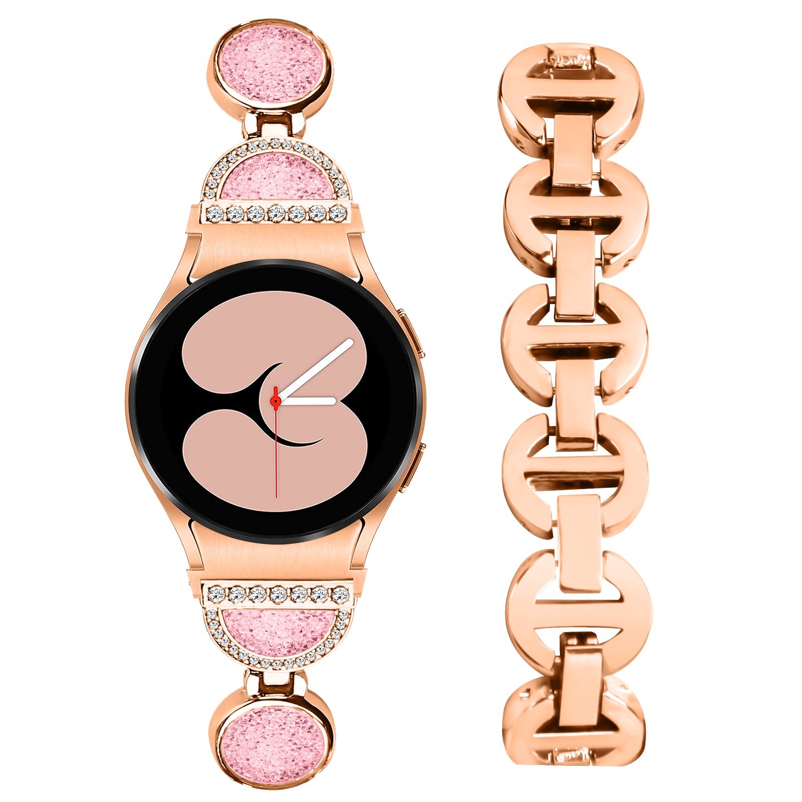 For Samsung Galaxy Watch4 Active 40mm 44mm Watch4 Classic 42mm 46mm Strap Quicksand Rhinestone Watch Band