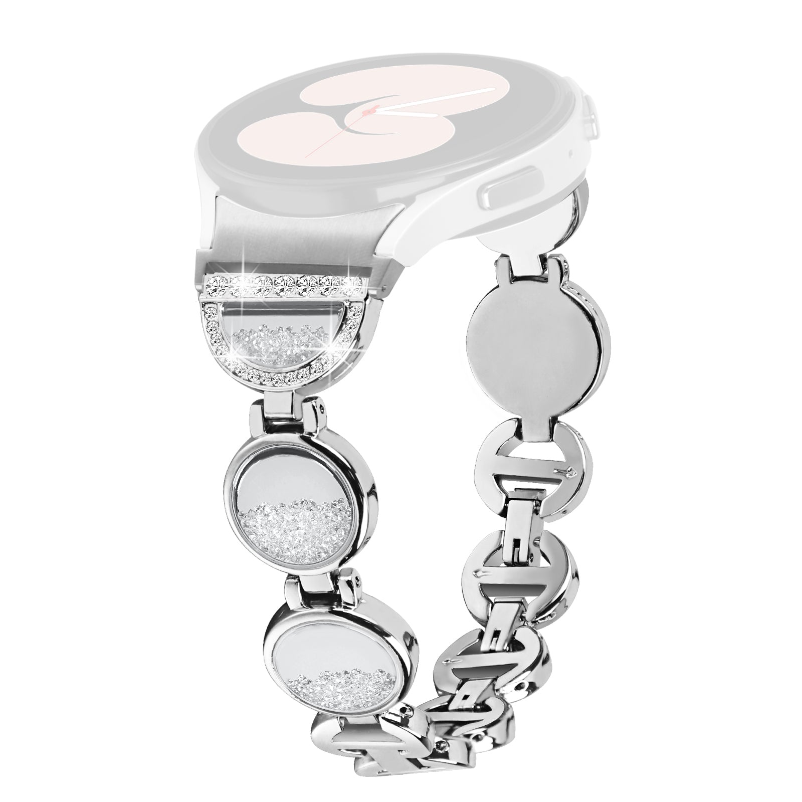 For Samsung Galaxy Watch4 Active 40mm 44mm Watch4 Classic 42mm 46mm Strap Quicksand Rhinestone Watch Band