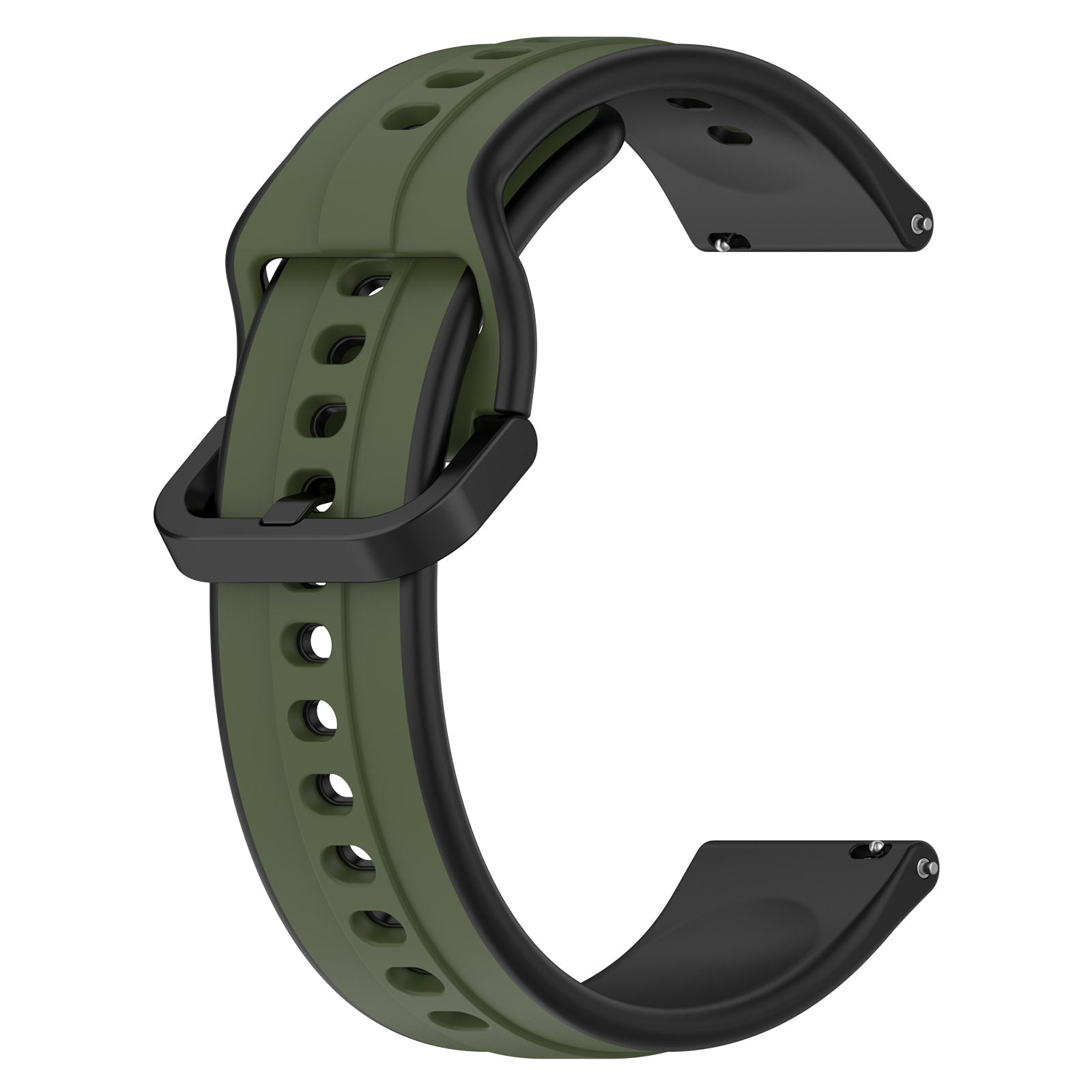 For Samsung Galaxy Watch Active2 44mm 40mm Sport Bands Dual Color 20mm Silicone Replacement Strap
