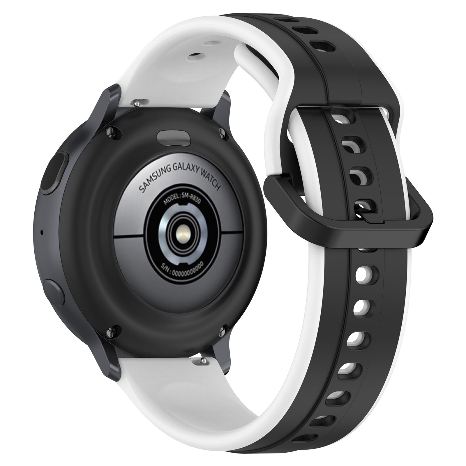 For Samsung Galaxy Watch Active2 44mm 40mm Sport Bands Dual Color 20mm Silicone Replacement Strap