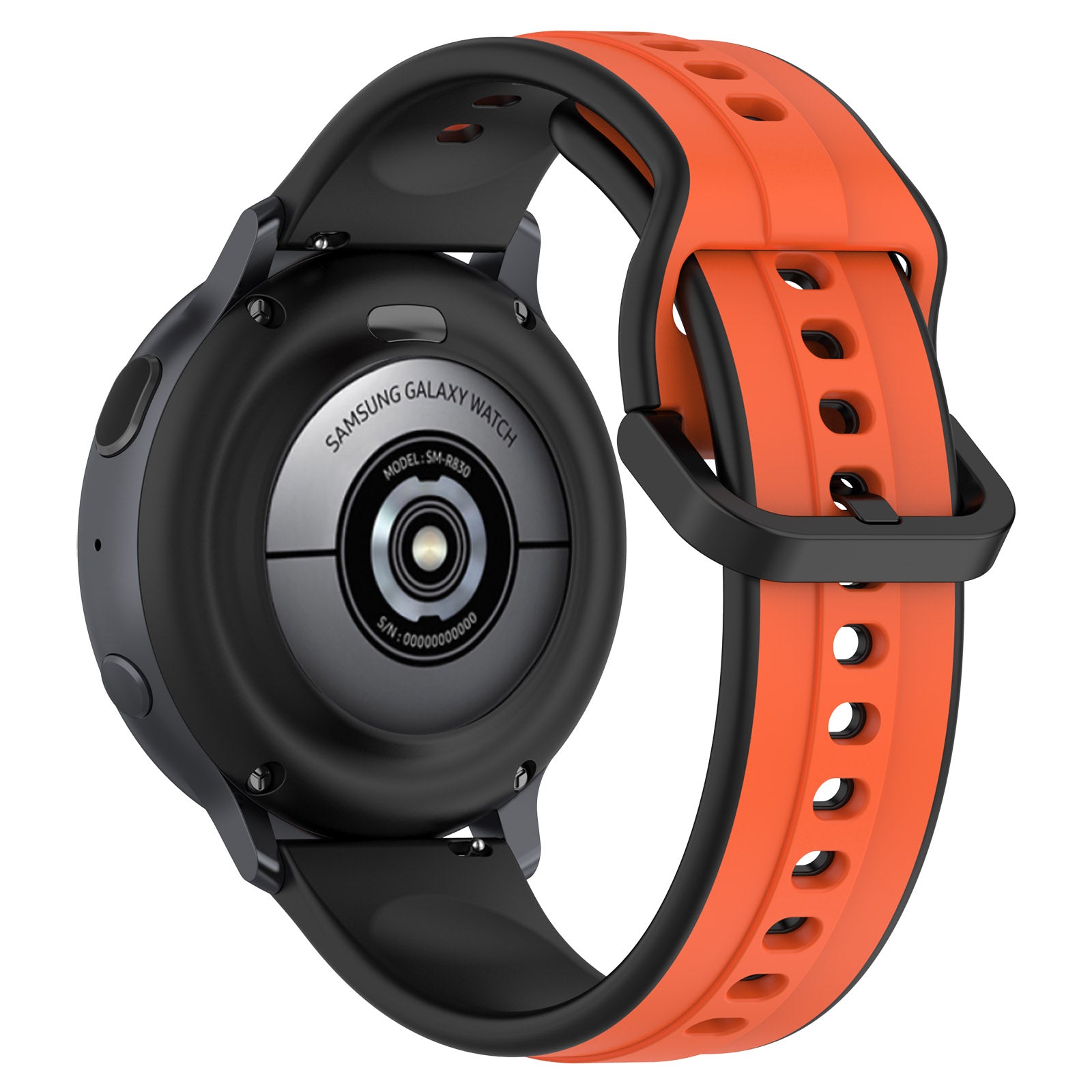 For Samsung Galaxy Watch Active2 44mm 40mm Sport Bands Dual Color 20mm Silicone Replacement Strap
