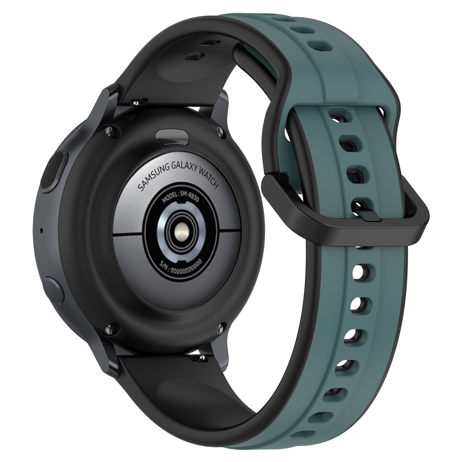 For Samsung Galaxy Watch Active2 44mm 40mm Sport Bands Dual Color 20mm Silicone Replacement Strap