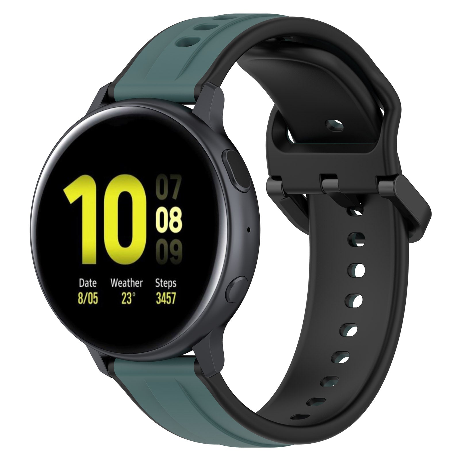 For Samsung Galaxy Watch Active2 44mm 40mm Sport Bands Dual Color 20mm Silicone Replacement Strap