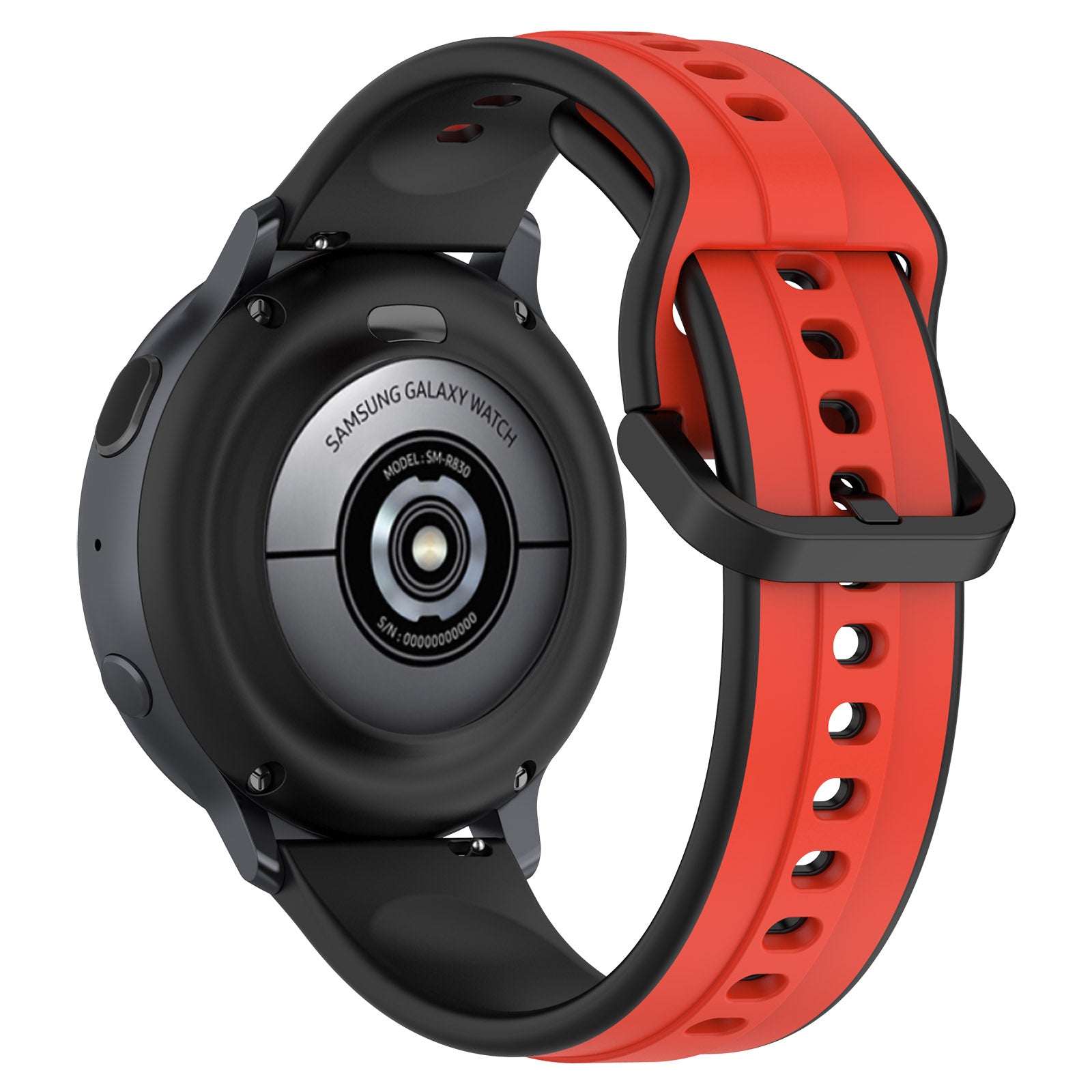 For Samsung Galaxy Watch Active2 44mm 40mm Sport Bands Dual Color 20mm Silicone Replacement Strap
