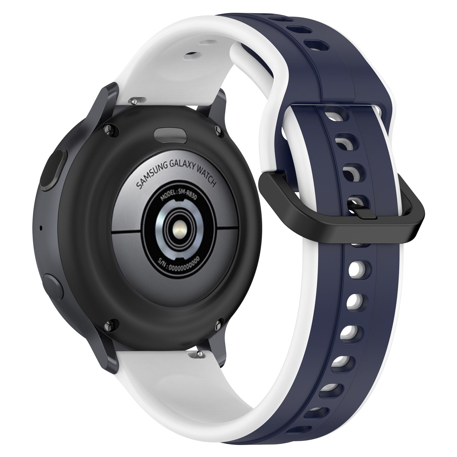 For Samsung Galaxy Watch Active2 44mm 40mm Sport Bands Dual Color 20mm Silicone Replacement Strap