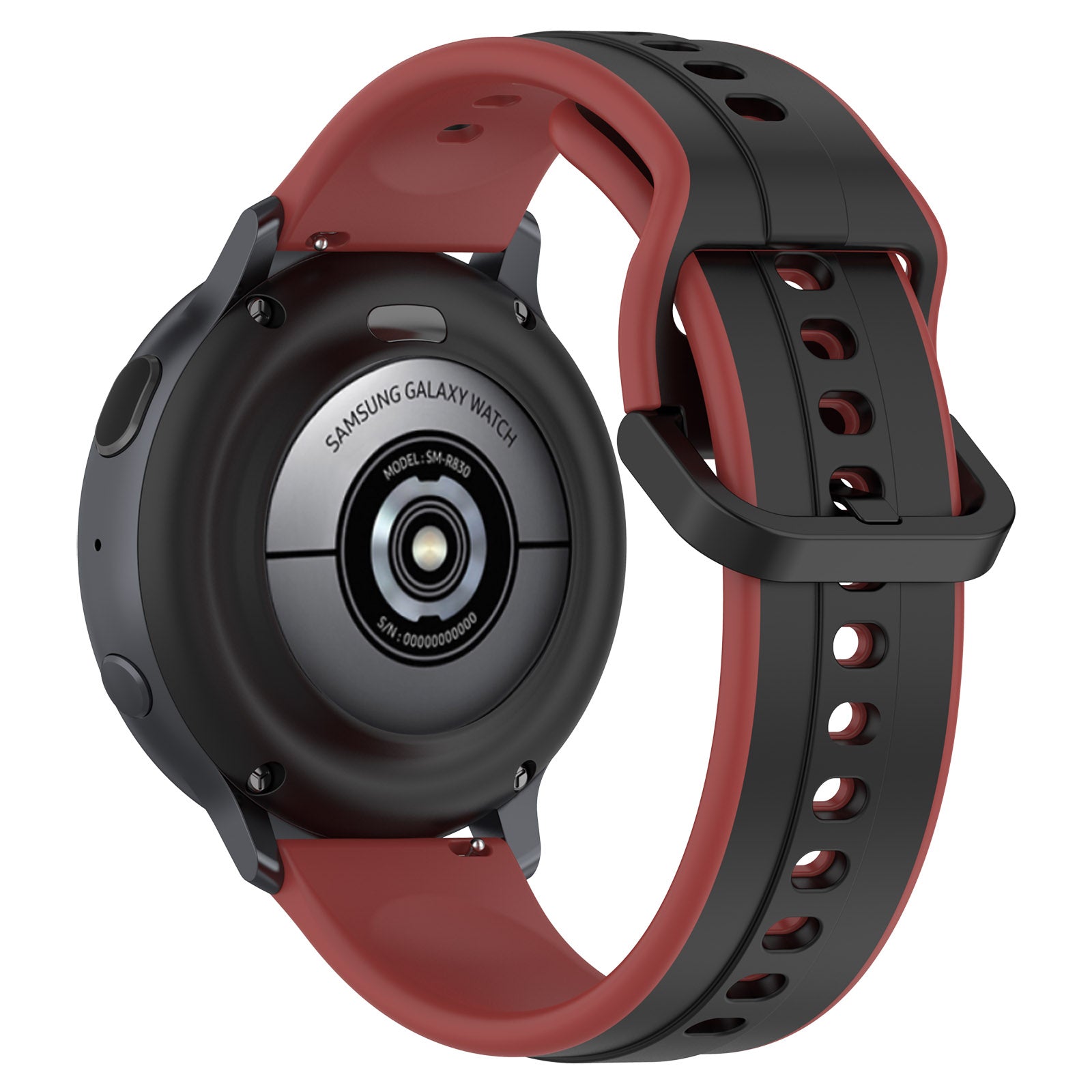 For Samsung Galaxy Watch Active2 44mm 40mm Sport Bands Dual Color 20mm Silicone Replacement Strap