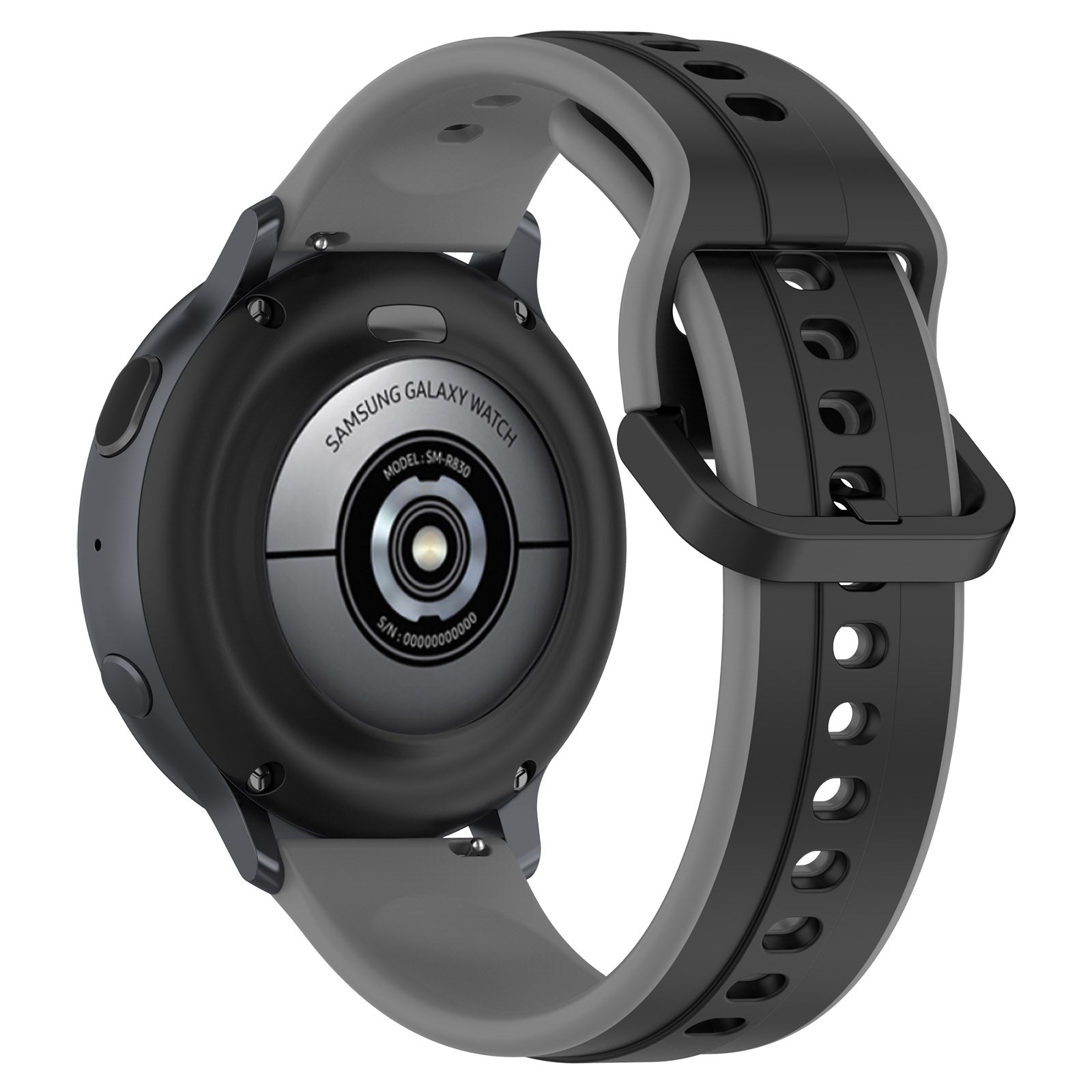 For Samsung Galaxy Watch Active2 44mm 40mm Sport Bands Dual Color 20mm Silicone Replacement Strap