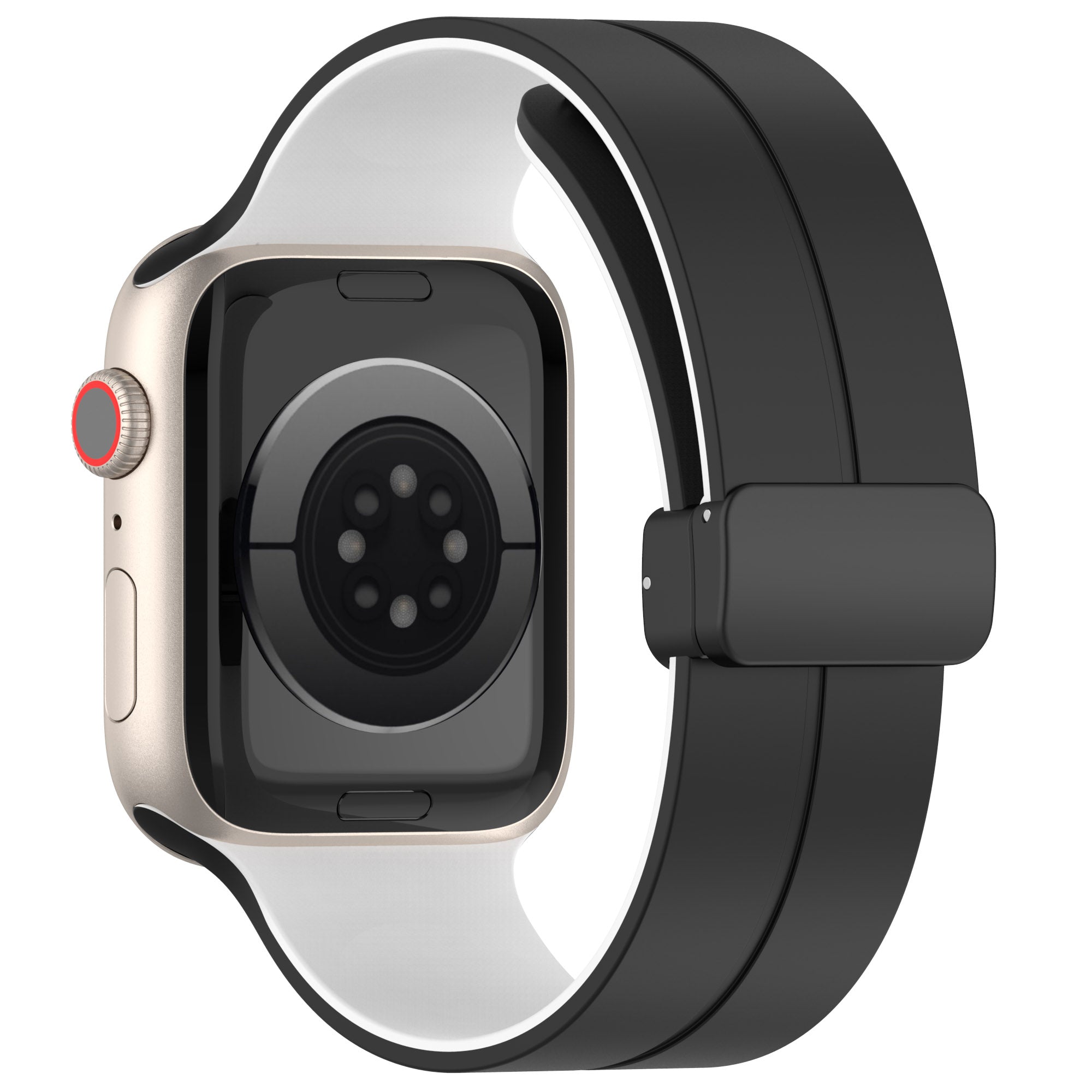 For Apple Watch Ultra 49mm Series 8 7 45mm 6 5 4 SE SE (2022) 44mm 3 2 1 42mm Silicone Watch Band Magnetic Buckle Wrist Strap