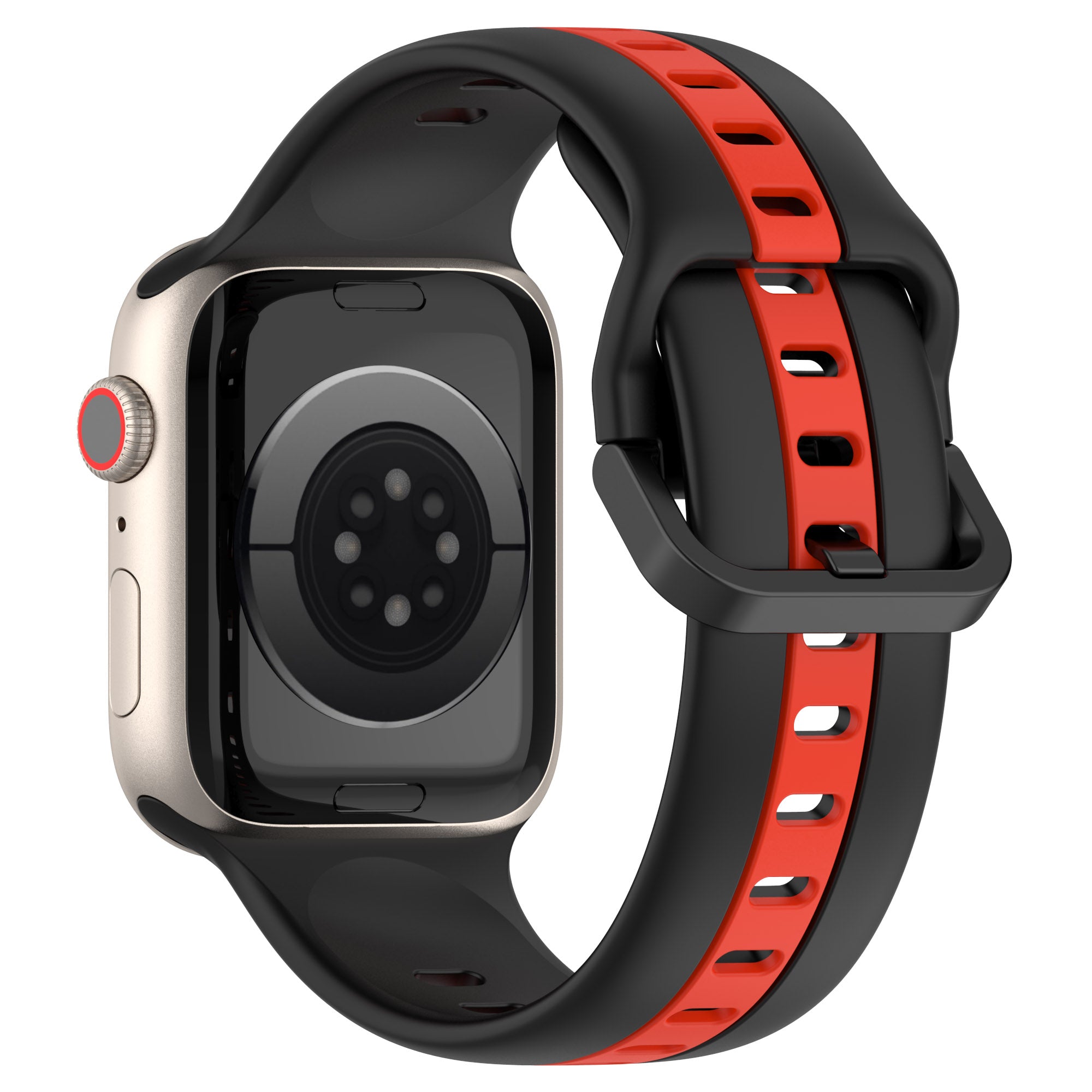 For Apple Watch Ultra Ultra 2 49mm Series 9 8 7 45mm 6 5 4 SE SE (2022) (2023) 44mm 3 2 1 42mm Silicone Strap Dual Color Watchband