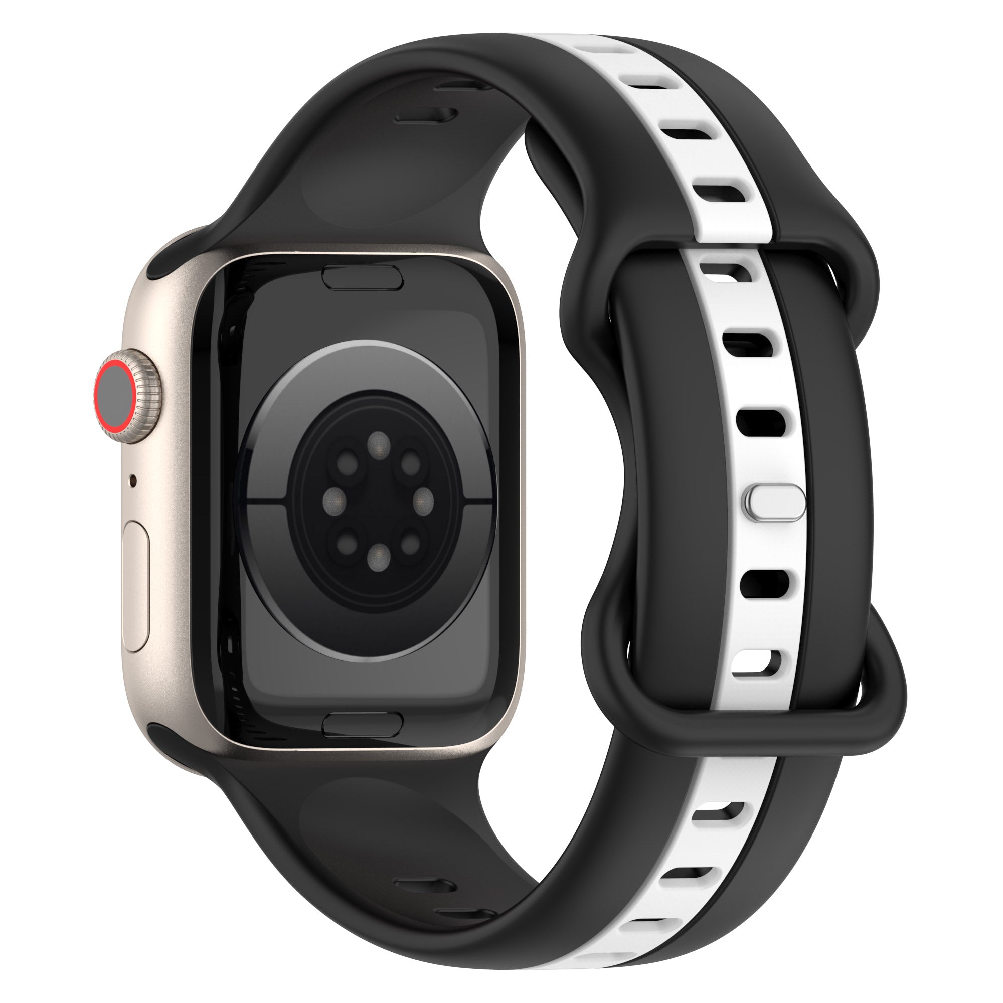 For Apple Watch Ultra Ultra 2 49mm Series 9 8 7 45mm 6 5 4 SE SE (2022) (2023) 44mm 3 2 1 42mm Watch Strap Dual Color Silicone Watch Band