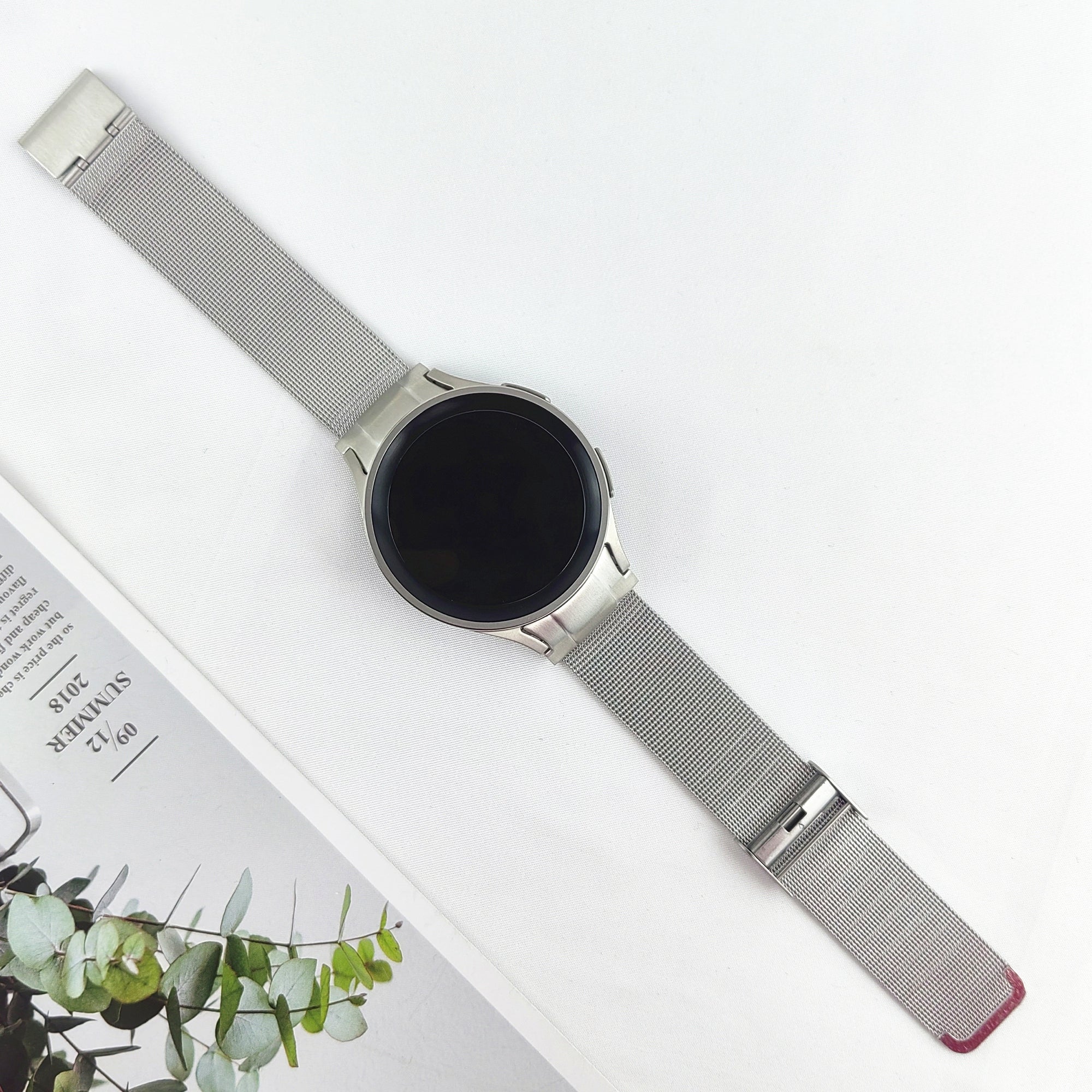 For Samsung Galaxy Watch6 40mm 44mm Watch6 Classic 43mm 47mm Watch 5 40mm 44mm Watch4 40mm 44mm Metal Strap Milanese Watch Band with Buckle