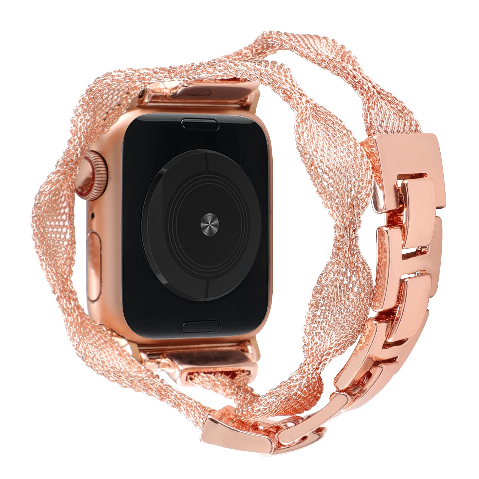 For Apple Watch Ultra Ultra 2 49mm Series 8 7 45mm Series 6 5 4 SE (2022) SE (2023) SE 44mm Series 3 2 1 42mm Metal Wrist Band Mesh Design Watch Strap