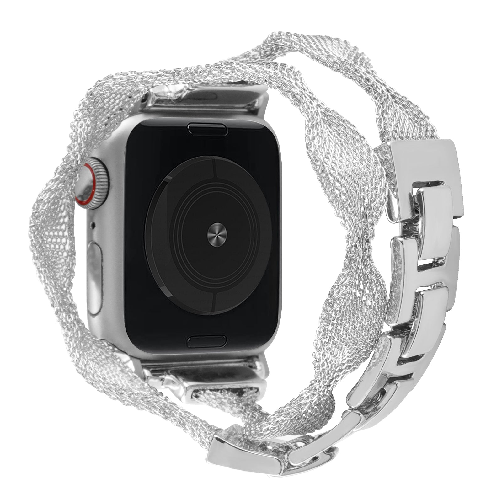 For Apple Watch Ultra Ultra 2 49mm Series 8 7 45mm Series 6 5 4 SE (2022) SE (2023) SE 44mm Series 3 2 1 42mm Metal Wrist Band Mesh Design Watch Strap