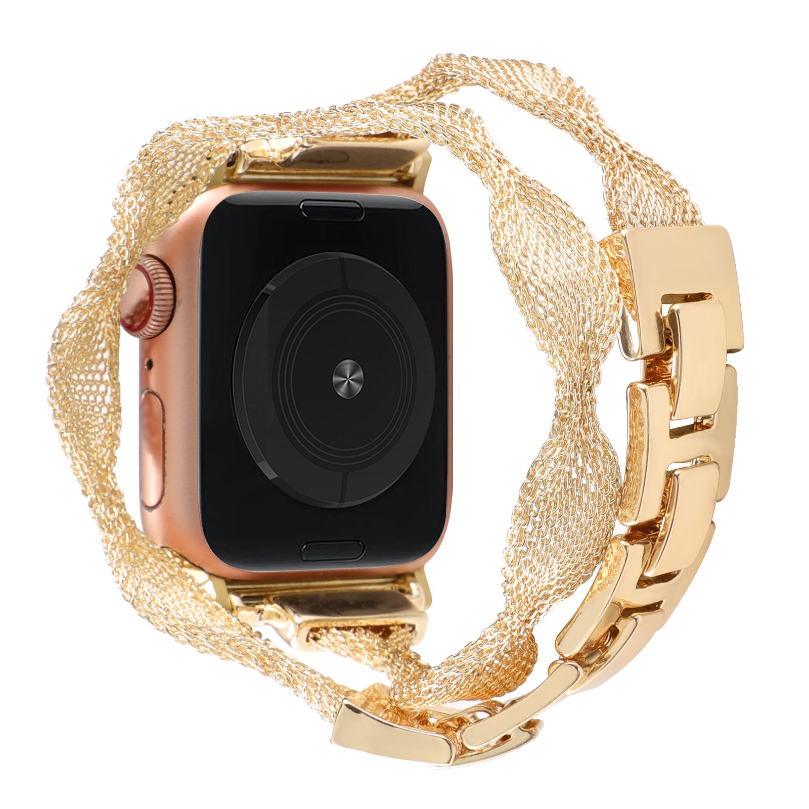 For Apple Watch Series 9 8 7 41mm 6 5 4 SE (2023) SE (2022) SE 40mm 3 2 1 38mm Mesh Design Wrist Band Metal Watch Strap
