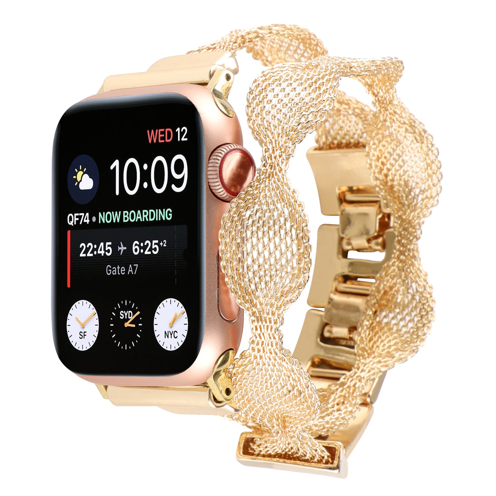 For Apple Watch Series 9 8 7 41mm 6 5 4 SE (2023) SE (2022) SE 40mm 3 2 1 38mm Mesh Design Wrist Band Metal Watch Strap
