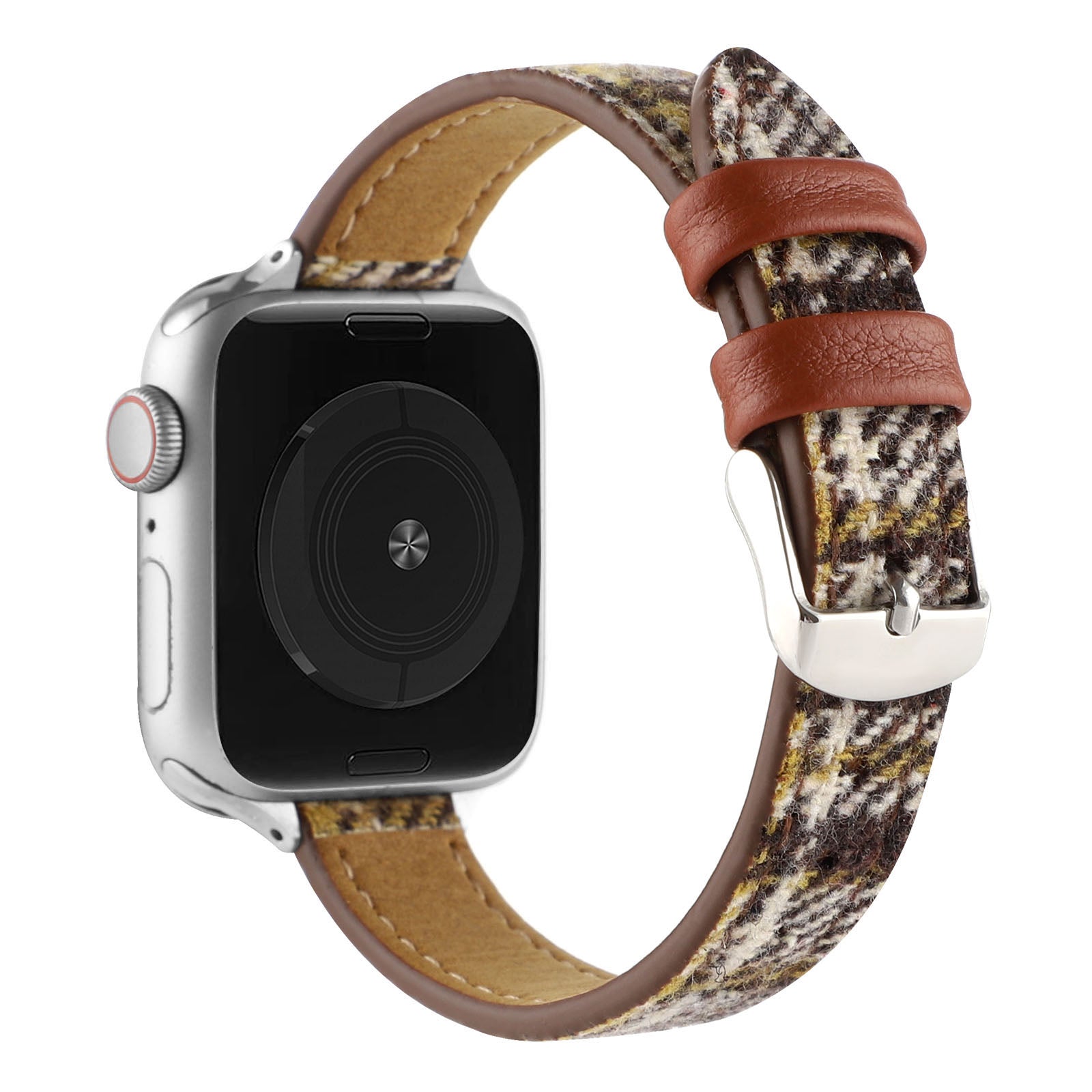 For Apple Watch Ultra Ultra 2 49mm Series 9 8 7 45mm 4 5 6 SE SE (2022) (2023) 44mm 1 2 3 42mm Replacement Watch Strap Leather+Plush Adjustable Wrist Band