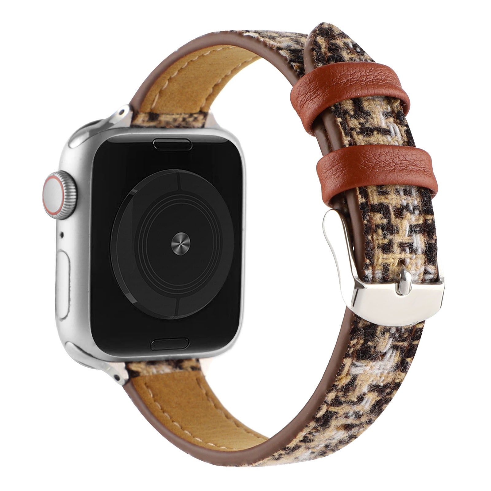 For Apple Watch Series 9 8 7 41mm 6 5 4 SE (2023) SE (2022) SE 40mm 3 2 1 38mm Leather Plush Smart Watch Strap Adjustable Wrist Band
