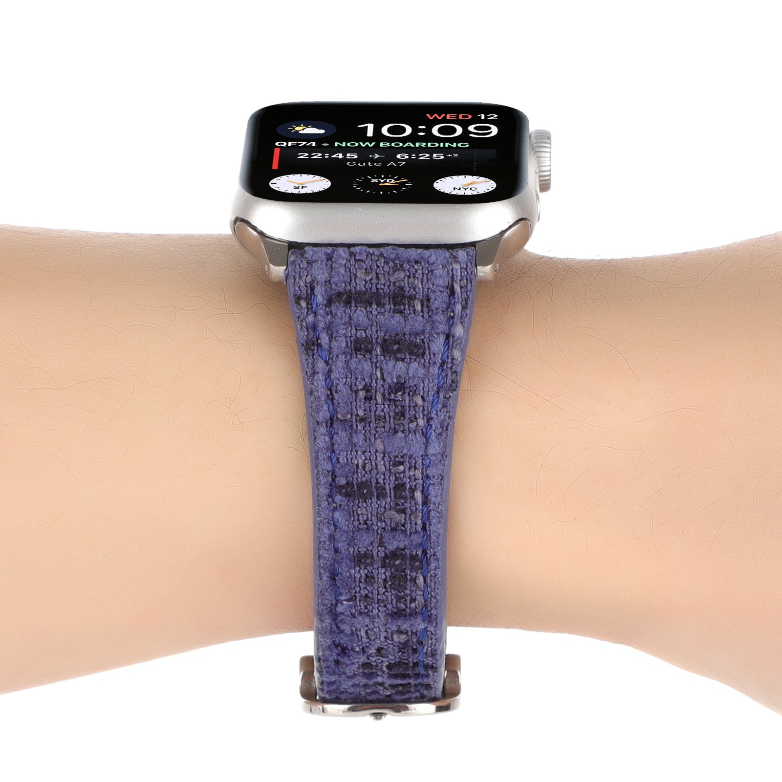 For Apple Watch Series 9 8 7 45mm Series 6 5 4 SE SE (2022) (2023) 44mm Series 1 2 3 42mm Watch Ultra Ultra 2 49mm Plush Grid Watch Strap