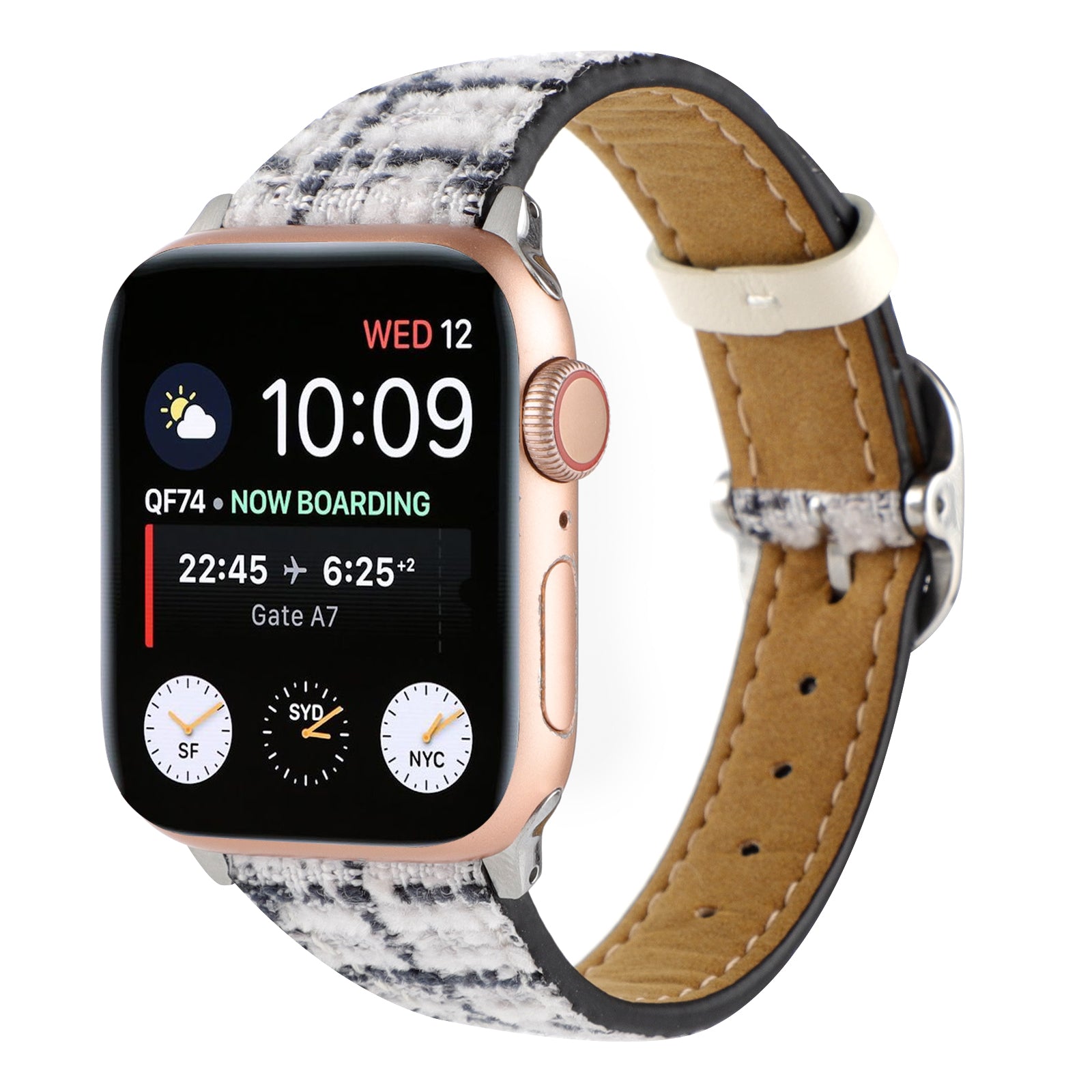 For Apple Watch Series 9 8 7 41mm 6 5 4 SE (2022) SE (2023) SE 40mm 3 2 1 38mm Soft Plush Grid Smartwatch Strap