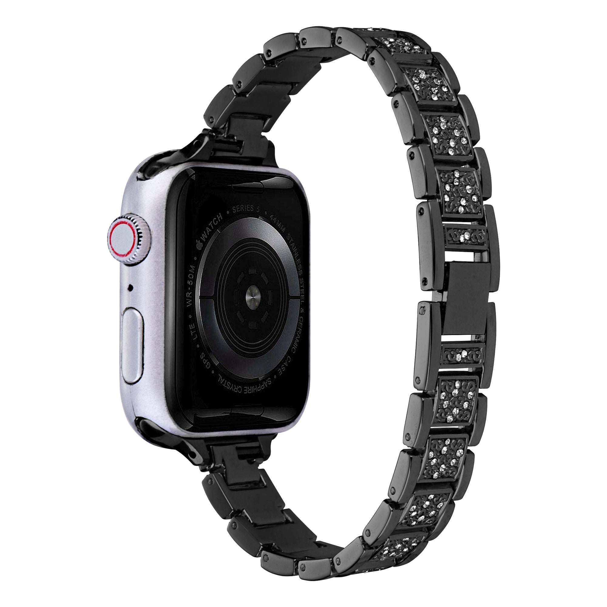 For Apple Watch Series 9 8 7 41mm 6 5 4 SE (2022) SE (2023) SE 40mm 3 2 1 38mm Slim Rhinestone Decor Watch Strap