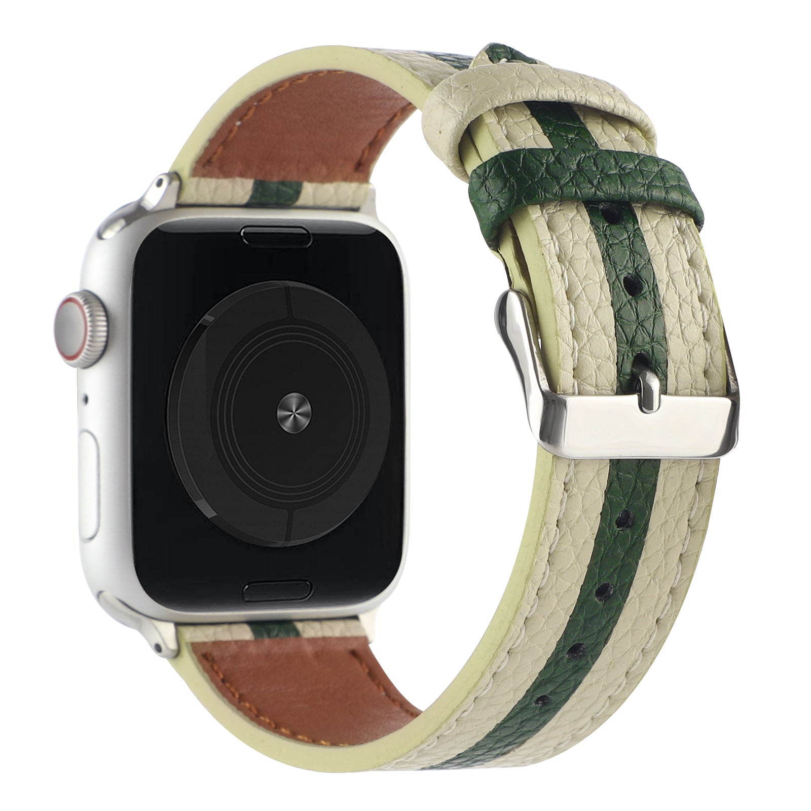 For Apple Watch Ultra Ultra 2 49mm Series 9 8 7 45mm 6 5 4 SE SE (2022) (2023) 44mm 3 2 1 42mm Watch Strap Genuine Leather Stripe Watch Band