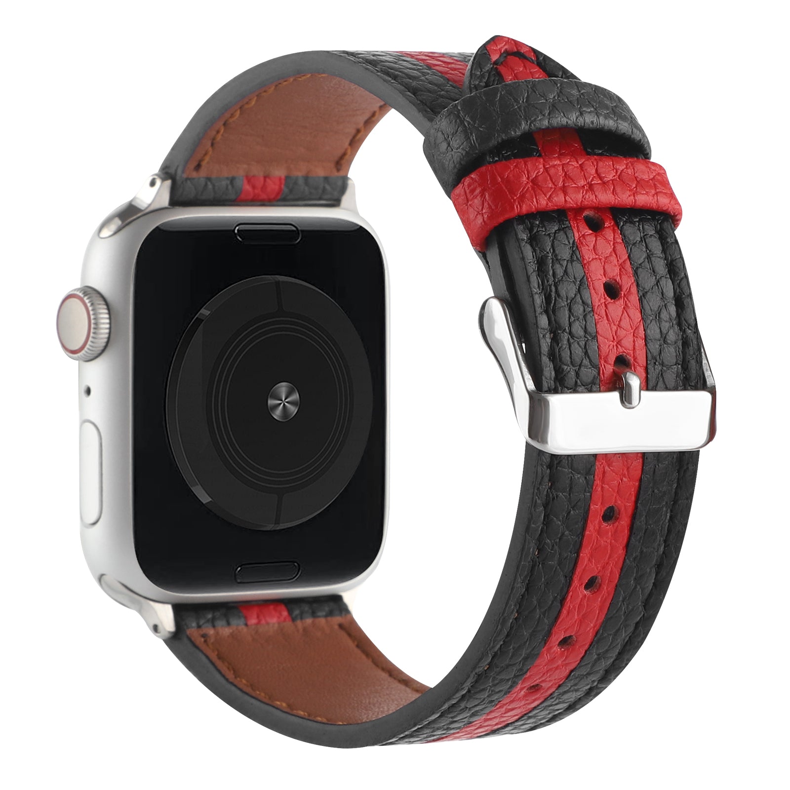 For Apple Watch Ultra Ultra 2 49mm Series 9 8 7 45mm 6 5 4 SE SE (2022) (2023) 44mm 3 2 1 42mm Watch Strap Genuine Leather Stripe Watch Band