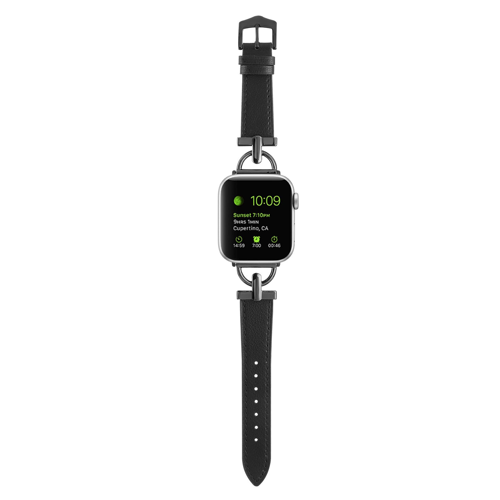 For Apple Watch Series 9 8 7 41mm 6 5 4 SE (2023) SE (2022) SE 40mm 3 2 1 38mm Genuine Leather Replacement Strap D-shape Buckle Wrist Band