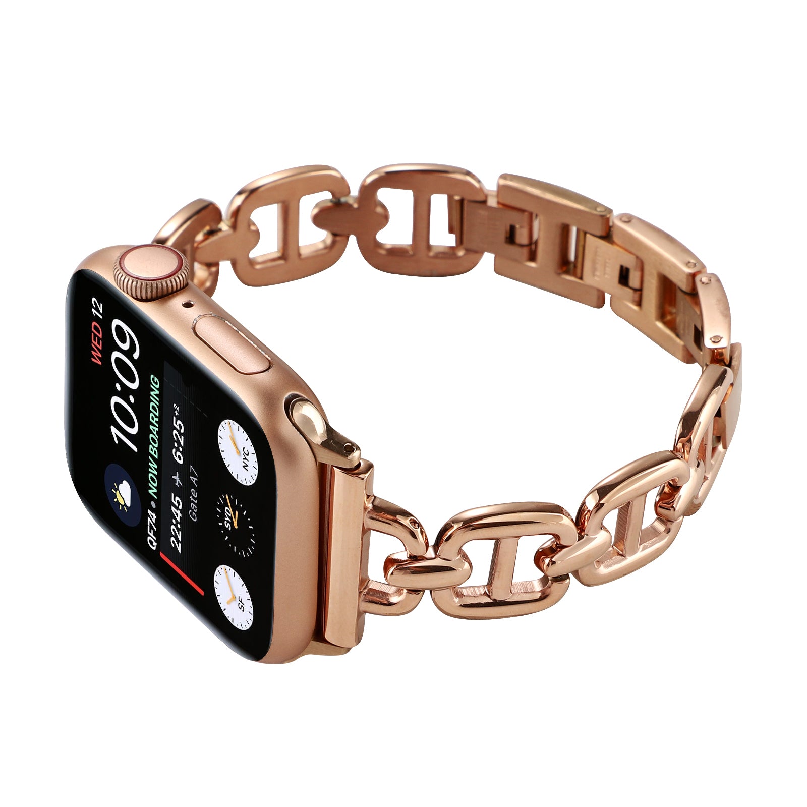 For Apple Watch Ultra Ultra 2 49mm Series 8 7 9 45mm Series 6 5 4 SE SE (2022) SE (2023) SE (2023) 44mm Series 3 2 1 42mm Metal Bracelet Watch Strap Replacement Wrist Band