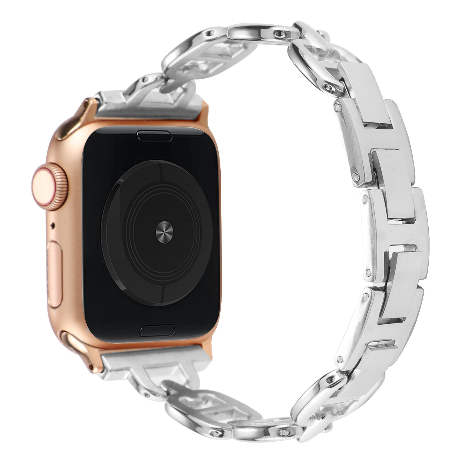 For Apple Watch Series 9 8 7 41mm 6 5 4 SE (2023) SE (2022) SE 40mm 3 2 1 38mm Wrist Band Replacement Metal Watch Strap