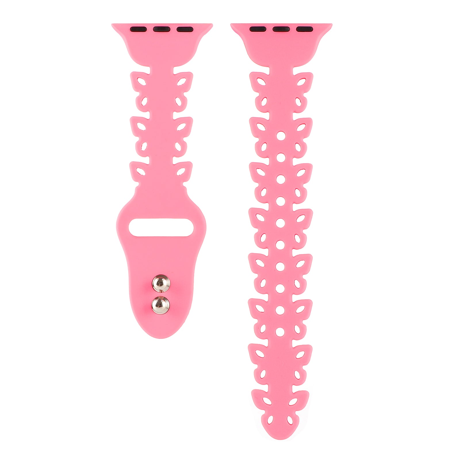 For Apple Watch Series 9 8 7 41mm 6 5 4 SE (2022) SE (2023) SE 40mm 3 2 1 38mm Hollow Watchband Butterfly Shape Silicone Strap